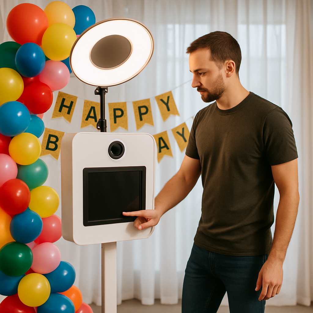 transporter et installer un photobooth loué